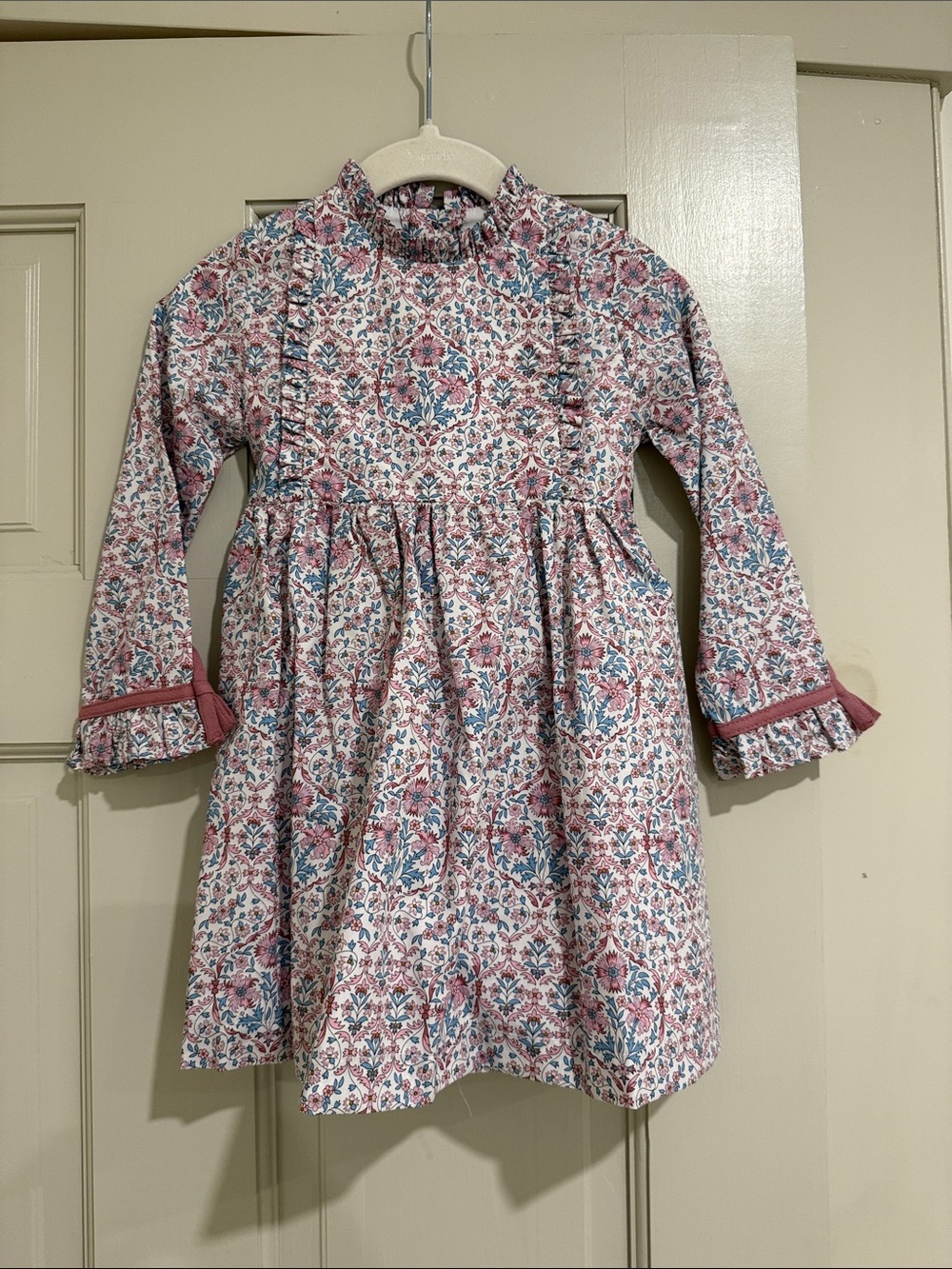 La Coqueta Pink Flora Rosaura Liberty Girl Dress